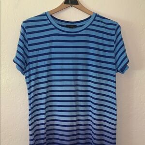 J Crew Blue Striped T Shirt Dress